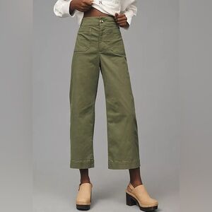 Maeve forest Green Wide-Leg pants